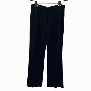 J.Crew Black Wide-Leg Pants w/ Red Inside Pockets - 10 - MADE IN USA!